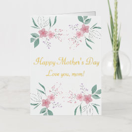 Elegante florale Happy Mother Day Foil Card