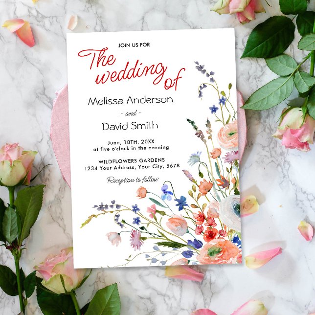 Elegante Florale Hochzeit Einladung (Von Creator hochgeladen)