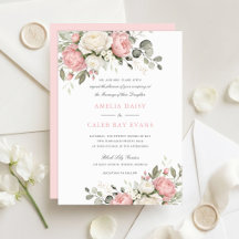 Elegante Florale Hochzeit in Rosafarbenem Grün