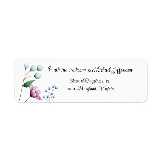 Elegante florale Hochzeit Soft Botanical Romance (Vorne)