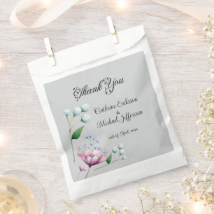Elegante florale Hochzeit Soft Botanical Romance Geschenktütchen