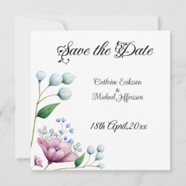Elegante florale Hochzeit Soft Botanical Romance Save The Date