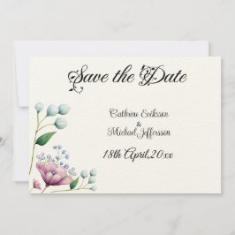 Elegante florale Hochzeit Soft Botanical Romance Save The Date