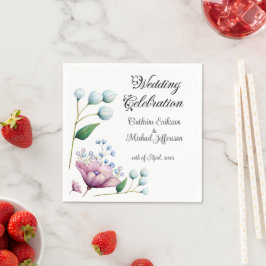 Elegante florale Hochzeit Soft Botanical Romance Serviette