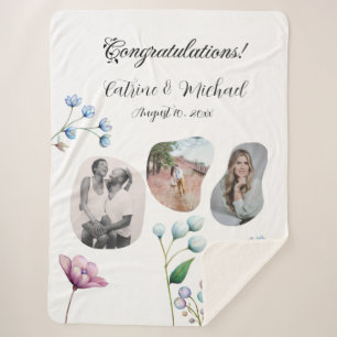 Elegante florale Hochzeit Soft Botanical Romance Sherpadecke
