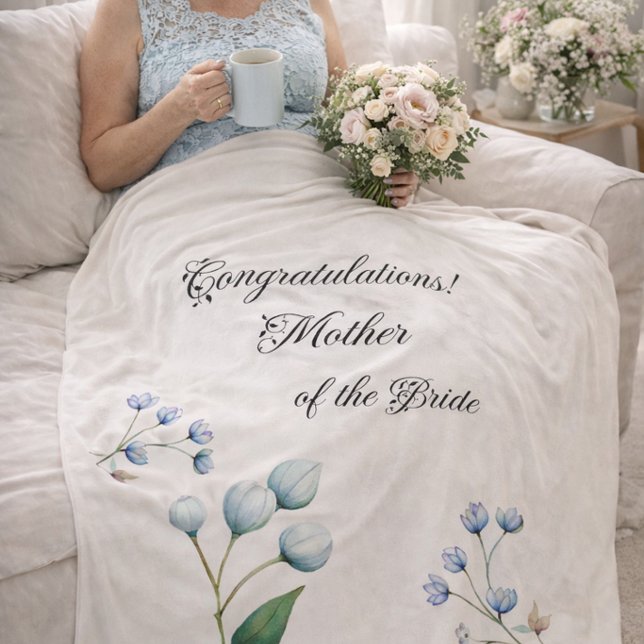 Elegante florale Hochzeit Soft Botanical Romance Sherpadecke (Von Creator hochgeladen)