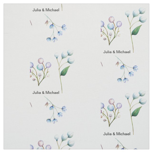 Elegante florale Hochzeit Soft Botanical Romance Stoff (Muster)