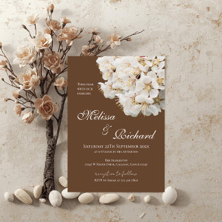 Elegante Florale Hochzeits-Einladung Einladung