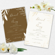 Elegante Florale Hochzeits-Einladung