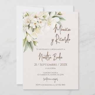 Elegante Florale Hochzeits-Einladung Einladung