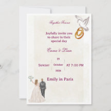 Elegante Florale Hochzeits-Einladung | RomaInvitat