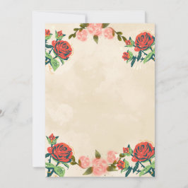 Elegante Florale Hochzeits-Einladungskarte Einladung