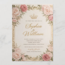Elegante Florale Hochzeitseinladungskarte Einladung
