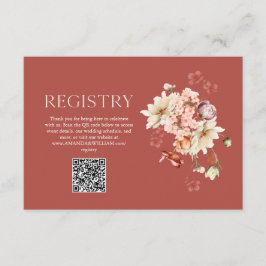 Elegante florale Hochzeitskarte Begleitkarte