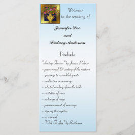 Elegante florale Hochzeitskarte Programm