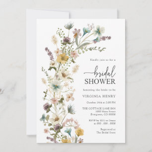 Elegante Florale Hochzeitsshower-Einladung Einladung