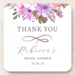 Elegante Florale Hochzeitsshower Getränkeuntersetzer