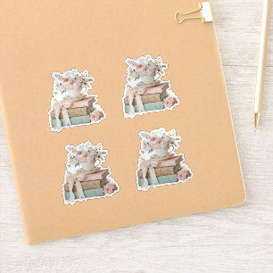 Elegante Florale Ihre Nächste Kapitel Brautparty  Aufkleber