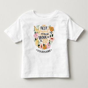 Elegante florale Inspirations-Motivations-Zitat Kleinkind T-shirt