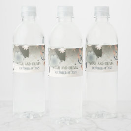 Elegante florale Inspirivity Wedding Personalisier Wasserflaschenetikett