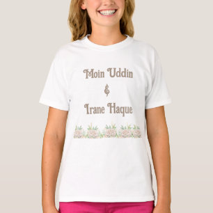 Elegante Florale Islamische Nikah-Zeremonie-Einlad T-Shirt