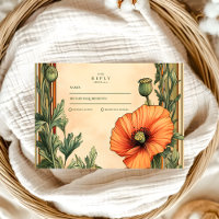 Elegante florale Jugendstil Poppy Hochzeit