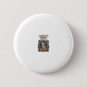 Elegante florale Katze Art Nouveau Vintage Vektor  Button