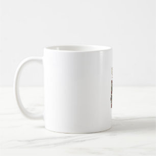 Elegante florale Katze Art Nouveau Vintage Vektor Kaffeetasse