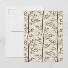 Elegante Florale Kleine Blütenknospen Kunstpostkar Feiertagspostkarte