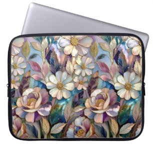 Elegante Florale Laptop-Hülle Gold Botanical Case