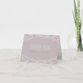 Elegante florale lila rustikale Hochzeit danke