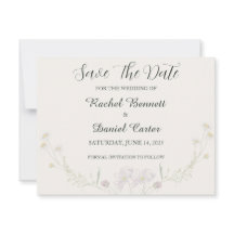 Elegante Florale Minimalistische Hochzeit Save the