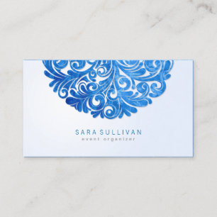 Elegante florale Motif Event Planner Business Card Visitenkarte