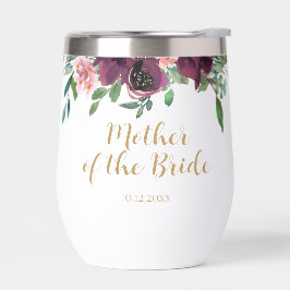 Elegante florale Mutter der Braut Wine Tumbler