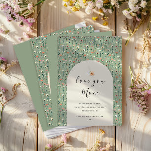 Elegante Florale Muttertags-Karte für die Schwiege Feiertagskarte