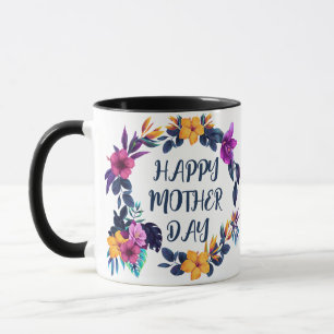 Elegante Florale Muttertags Tasse mit individuelle