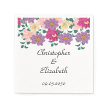 Elegante Florale Personalisierte Hochzeit