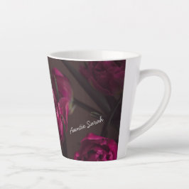 Elegante florale personalisierte Nachricht Milchtasse