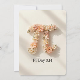 Elegante Florale Pi-Tag-Einladung Einladung