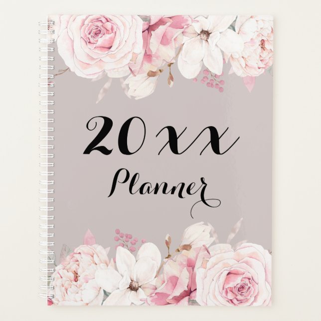 Elegante, florale Planer-Hardcover Planer (Vorderseite)