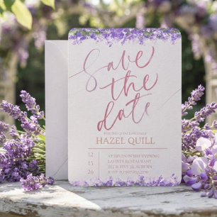 Elegante florale Quinceañera-Speichern Sie das Dat Einladung