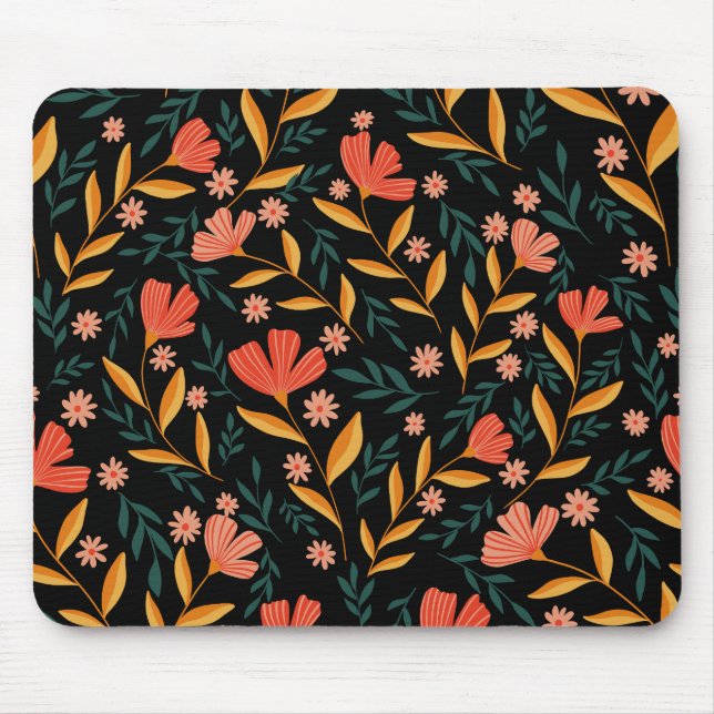 Elegante florale Retreat Mouse Pad Mousepad (Vorne)