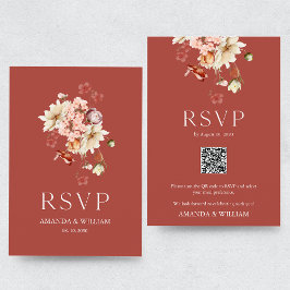 Elegante florale RSVP-Karte für Hochzeiten RSVP Karte