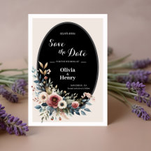Elegante Florale Rustikale Hochzeit Save The Date