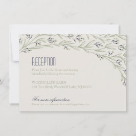Elegante florale rustikale Hochzeitskarte Einladung