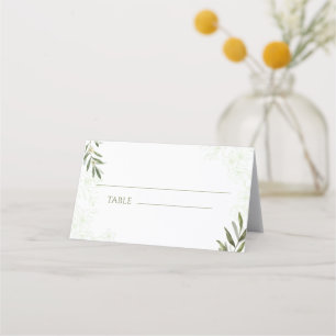 Elegante florale Sage Green Wedding Platzkarte