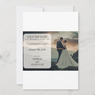 Elegante Florale Save-the-Date-Karte – Moderne Hoc Save The Date