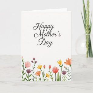 Elegante Florale Schreibschriftkarte Karte