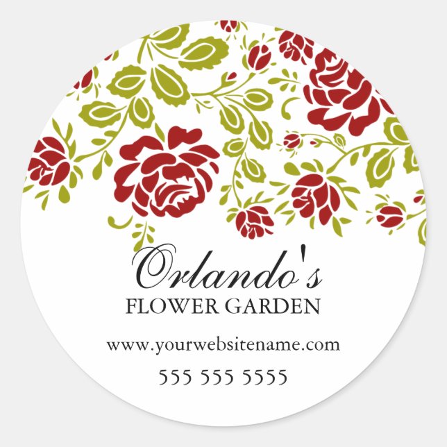 Elegante florale Stickers (Vorderseite)