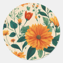 Elegante florale Stickers